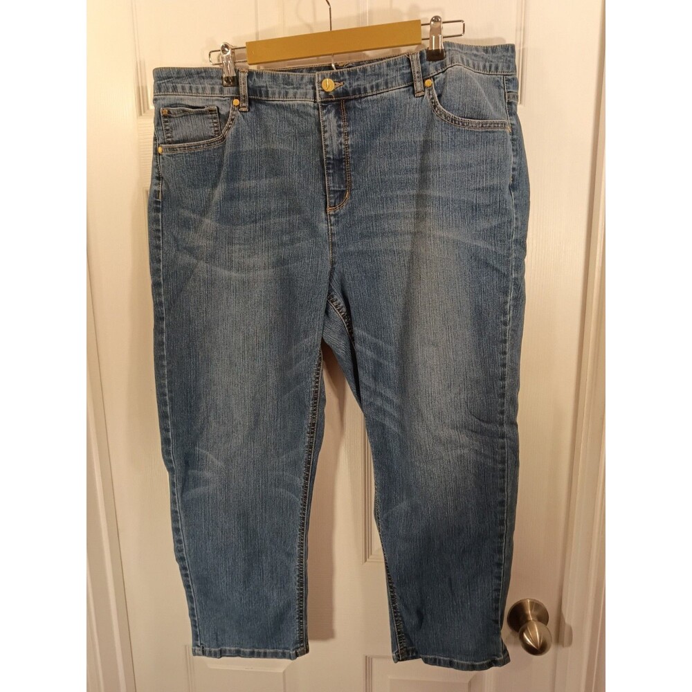 Jones New York Signature Jeans Lexington Cuffed Capri Size 18W